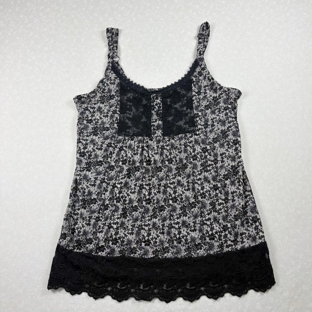 Vintage INC International Concepts Lace Boho Babydoll Top/ Size Large